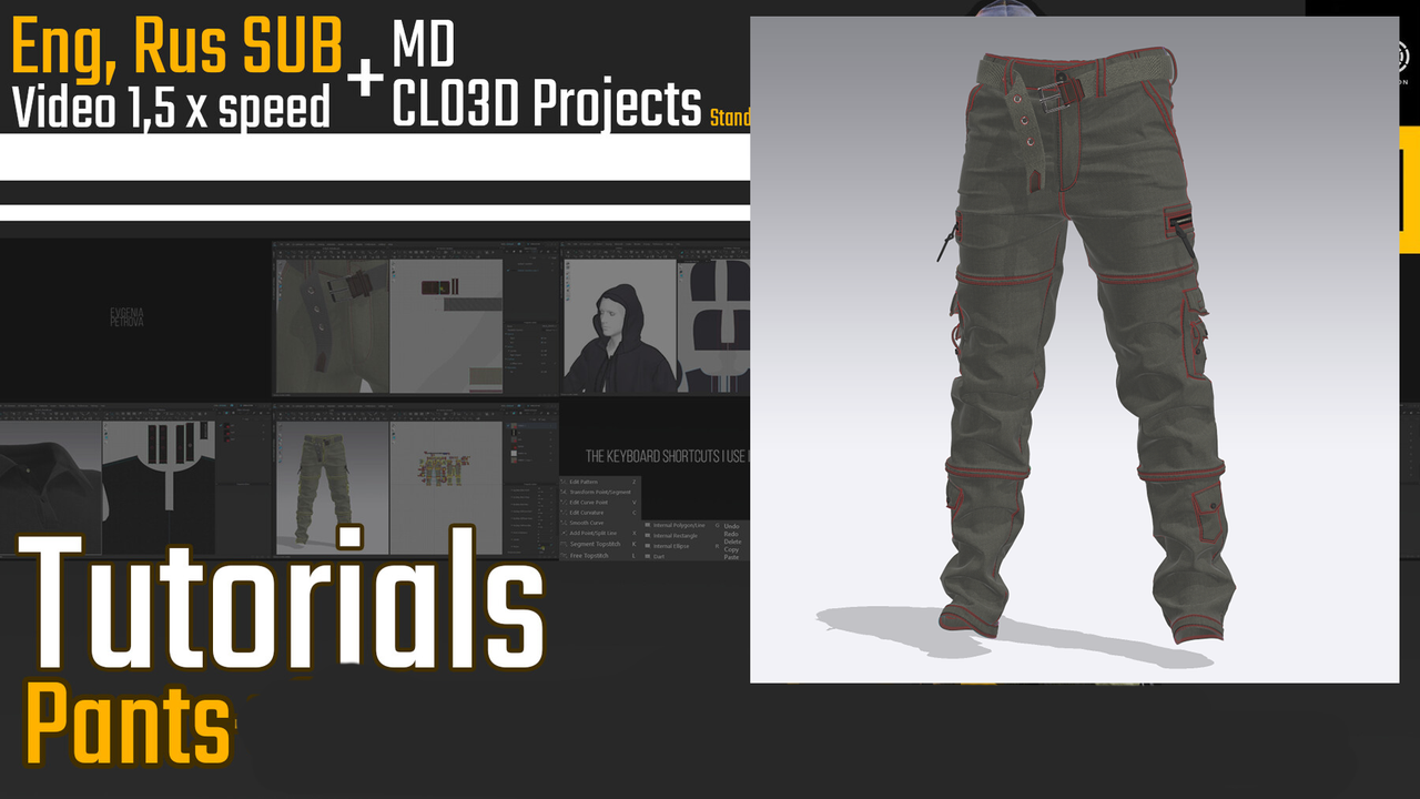 J:Tutorials. MD, Clo3d Pants 2024 - Free Daz 3D Models