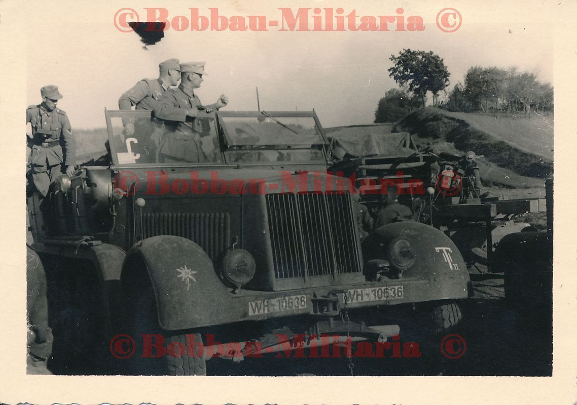 schwere Halbkette Sd.Kfz Zugkraftwagen Gebirgsjäger Wappen Edelweiß WH10636