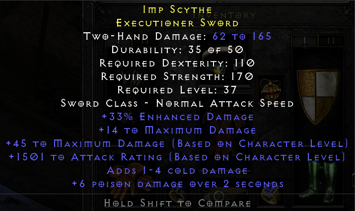 Price check - fools mod rare executioner sword (photo) - Trade - Diablo 2  Resurrected Forums