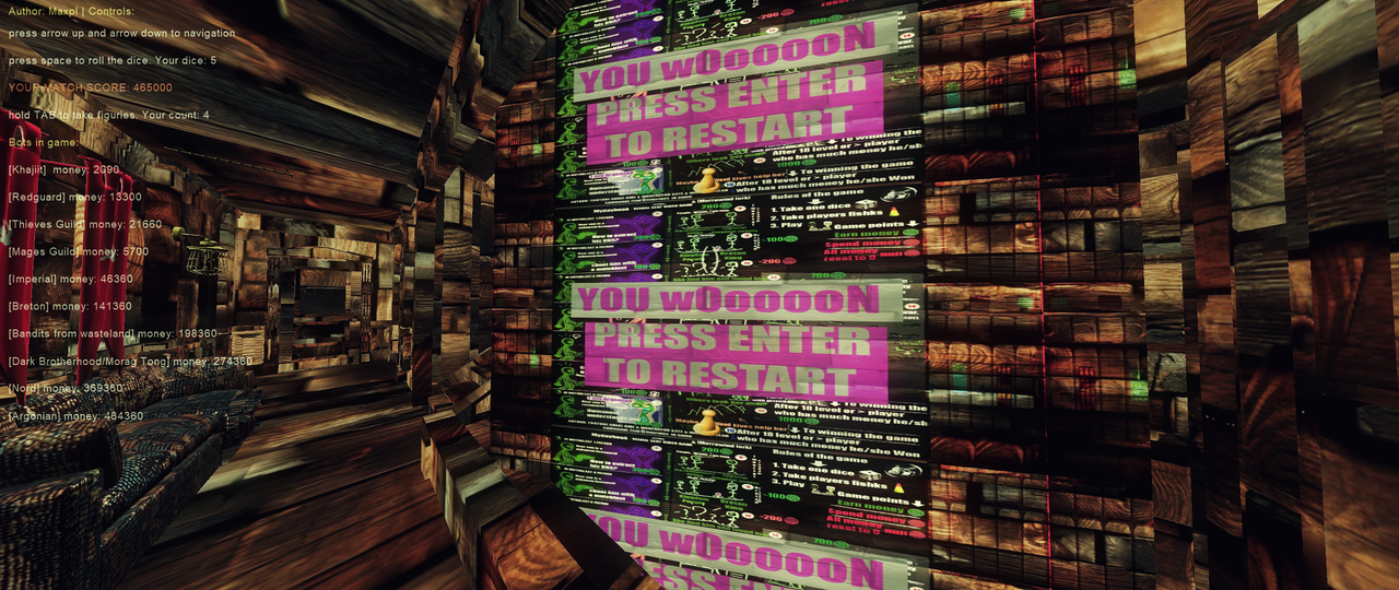 PARABATOR - A VIDEO GAME INTERFACE WITH A WOODEN BACKGROUND IMAGE NINE