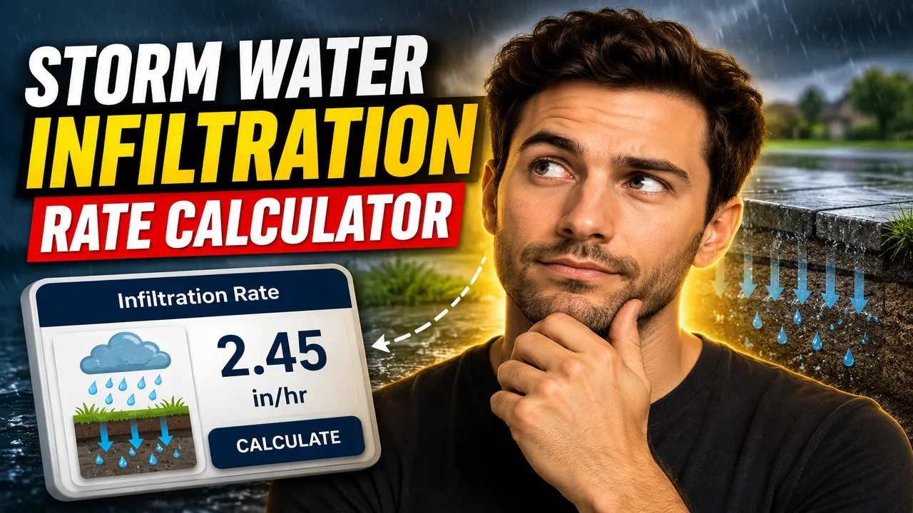 Storm Water Infiltration Rate Calculator Online