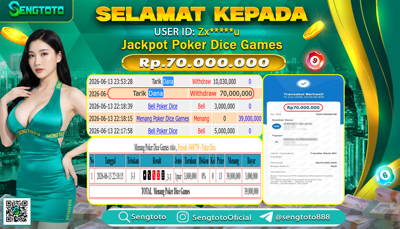 BUKTI PEMBAYARAN LIVEGAME POKER DICE