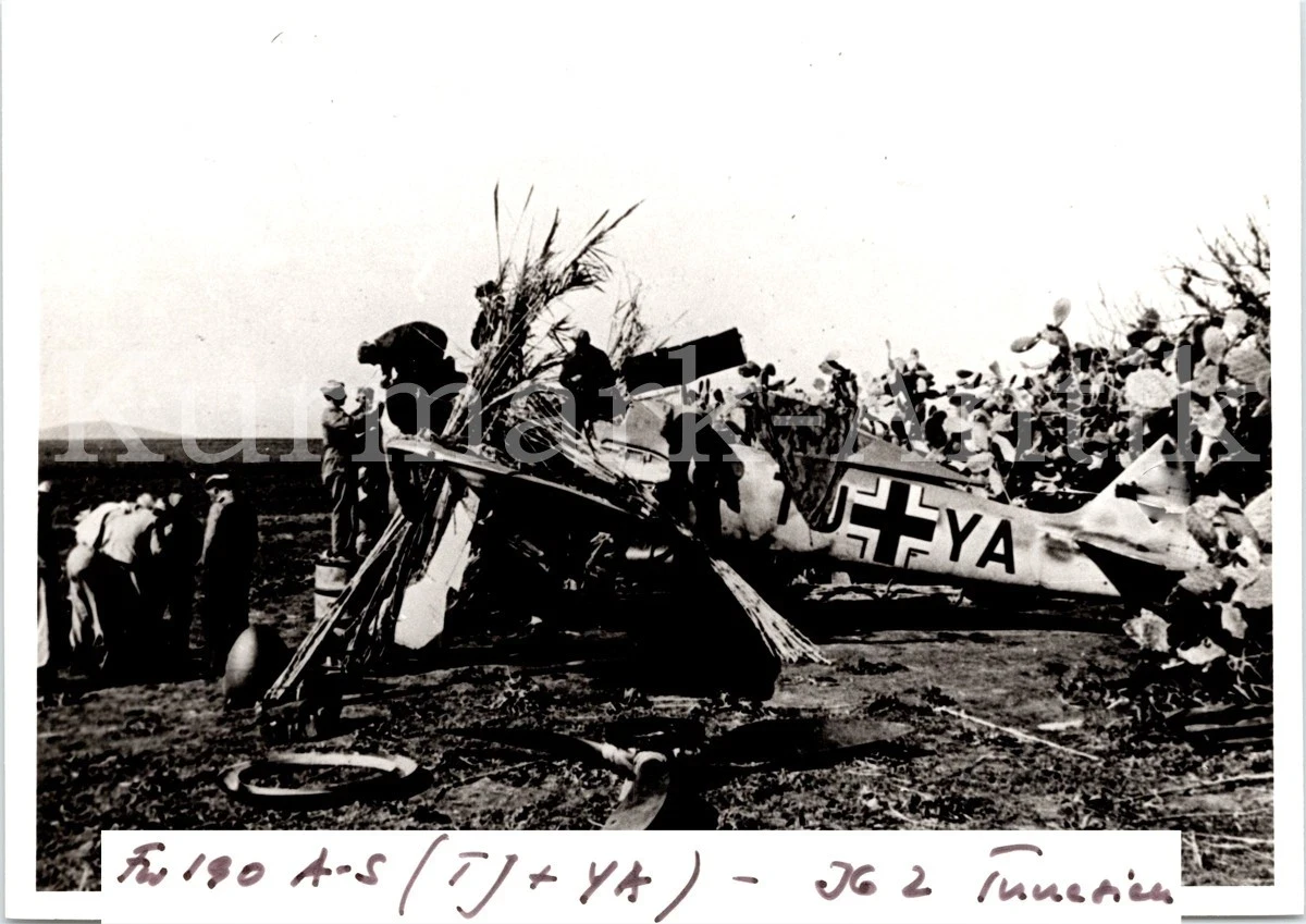 S091 Photo Wehrmacht Archive Repro Luftwaffe Aircraft Fw190 DAK Africa JG 2 Excellent