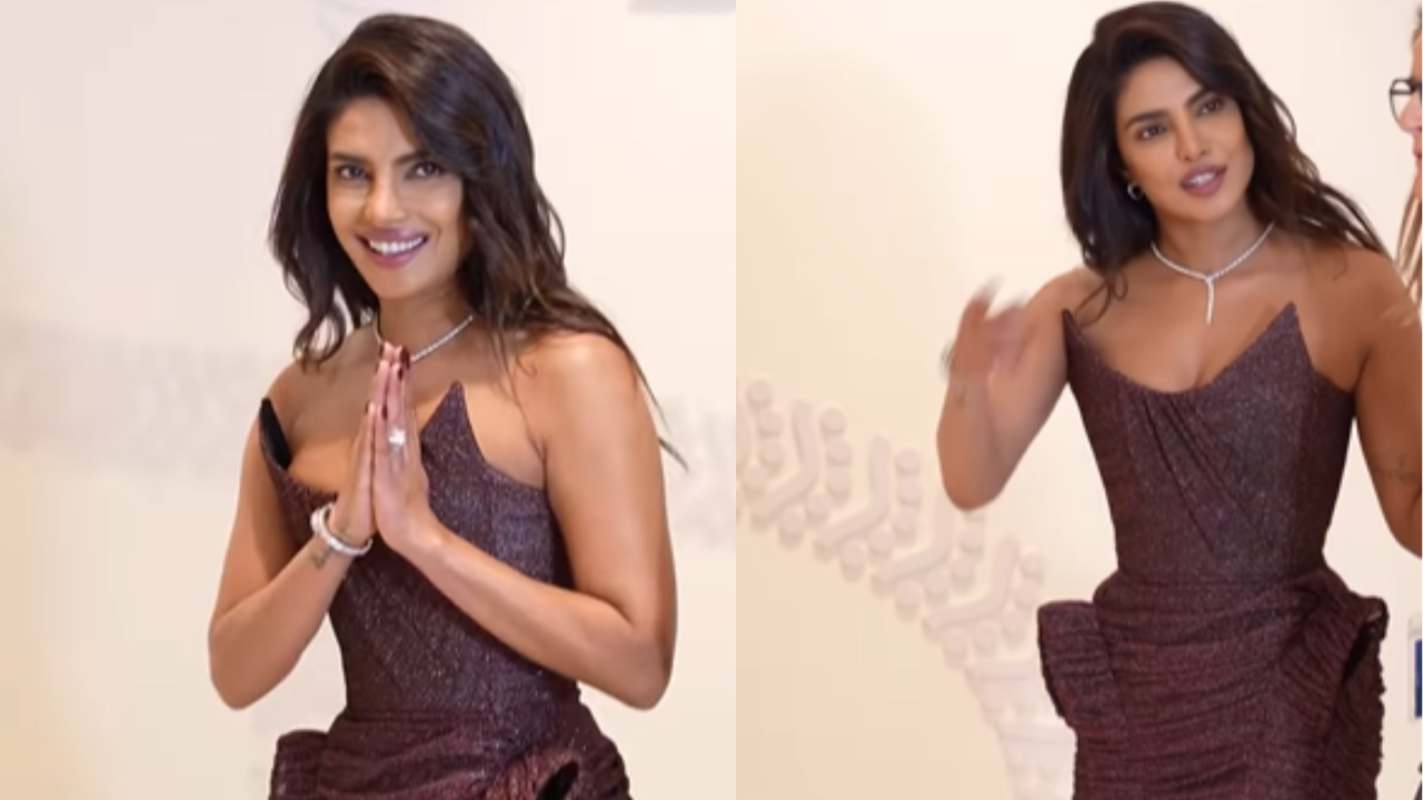 princess polly baby blue dress In Pics: Priyanka Chopra stuns in diamond jewels, Rs 1.67 lakh metallic  midi dress at Bvlgari Mumbai exhibition