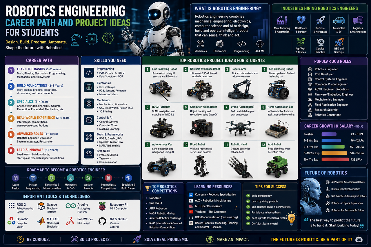 Robotics Engineering: Career Path and Project Ideas for Students
