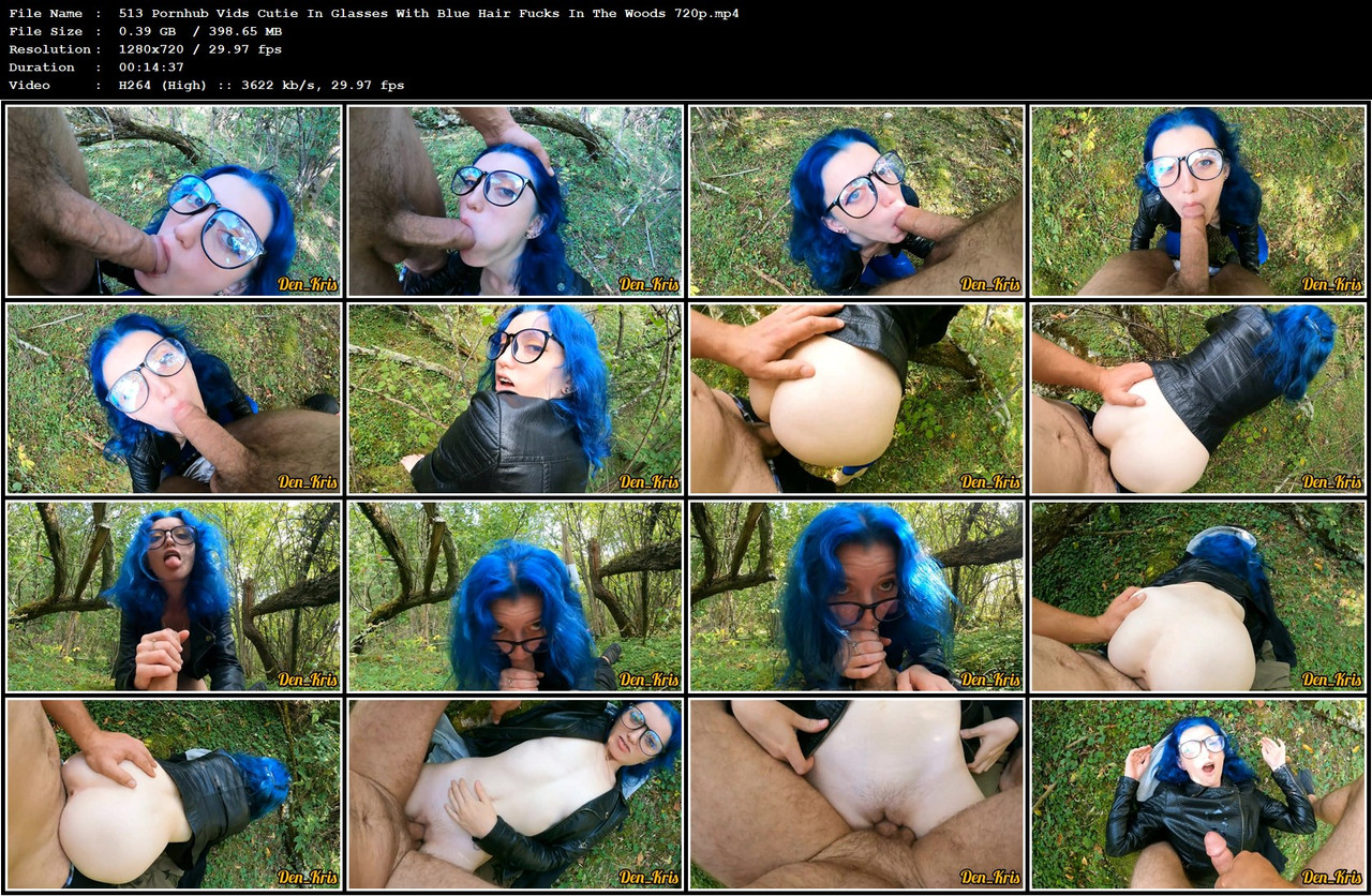 513 Pornhub Vids Cutie In Glasses With Blue Hair Fucks In The Woods 720p mp4