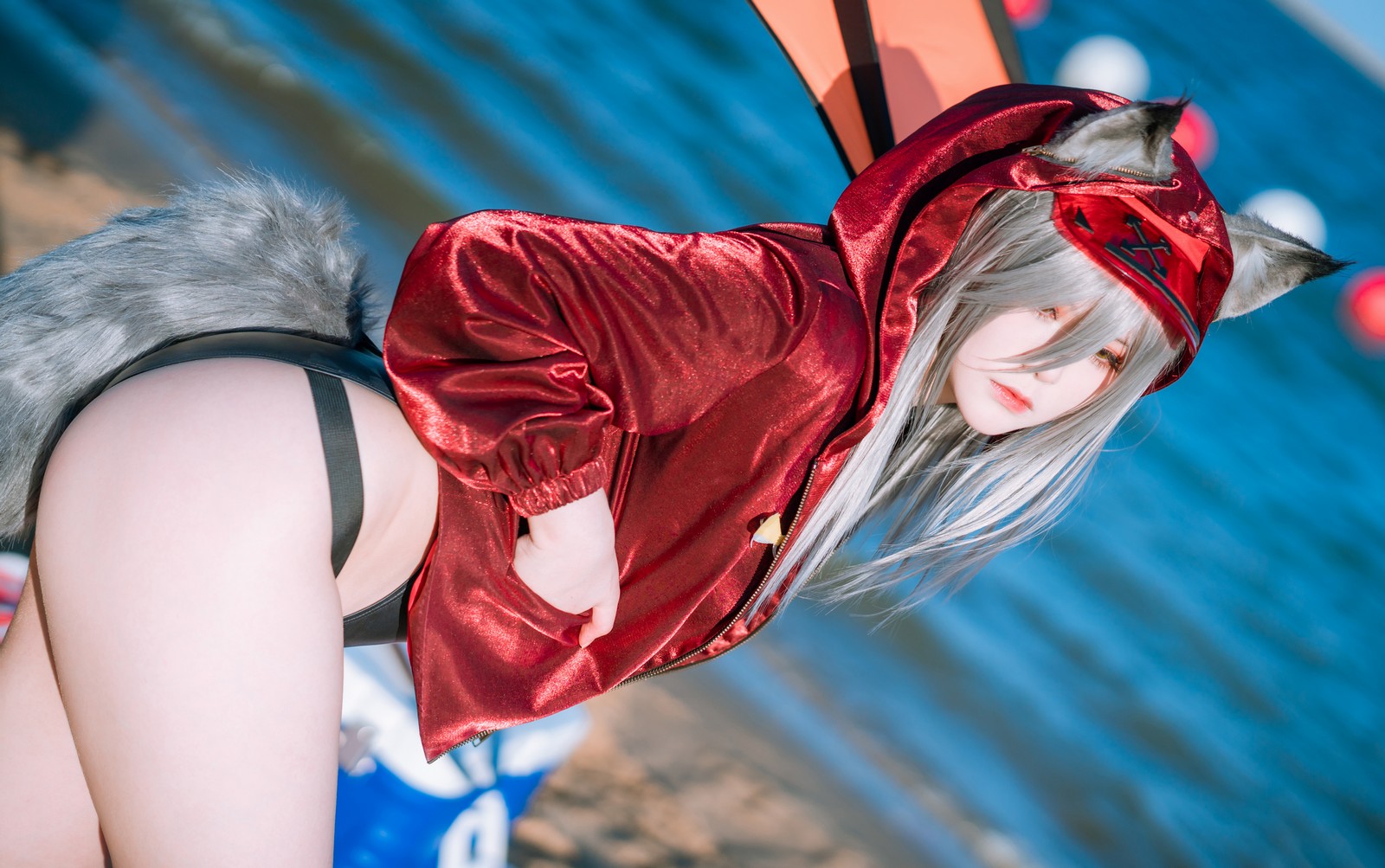 w百合欧皇子w 明日方舟轻风LB01红写真集 – Arknights COS高清 [12P-97MB]插图