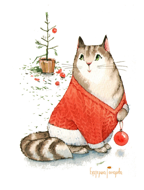 2-котик_и_елочка