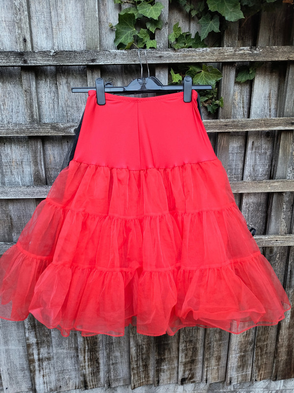 Red Chiffon Petticoat - Up to Adult 14/16
