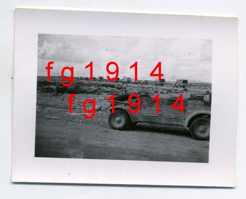 Foto Wehrmacht PKW VW Typ 82 Kübelwagen Ballonre