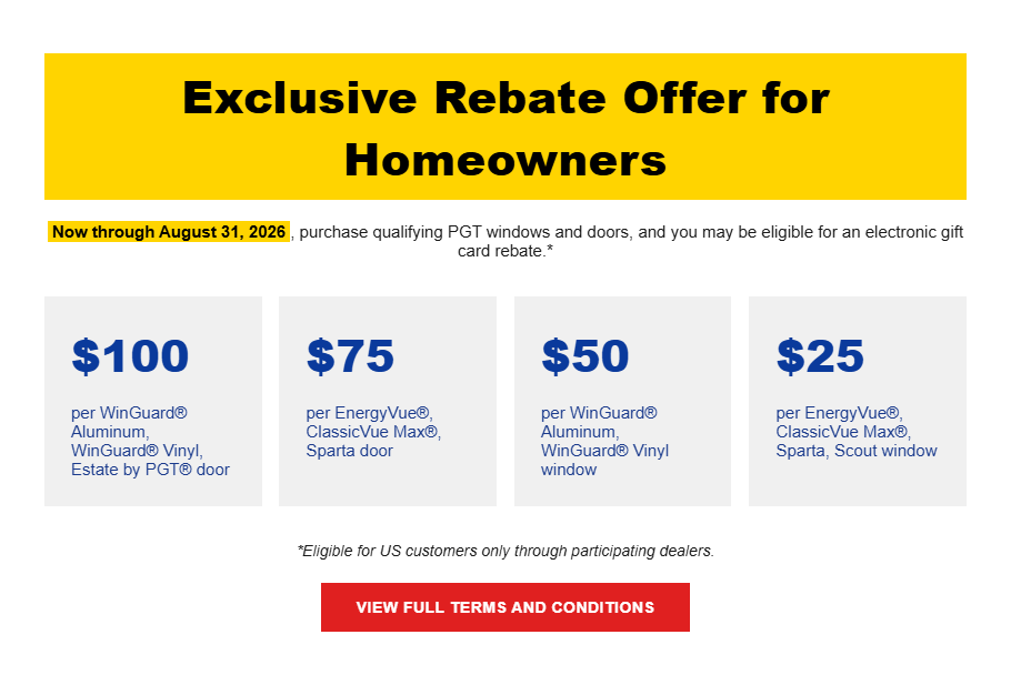 Exclusive Rebate Offer for Homeowners