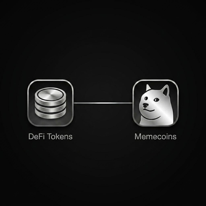 Memecoins and DeFi Tokens