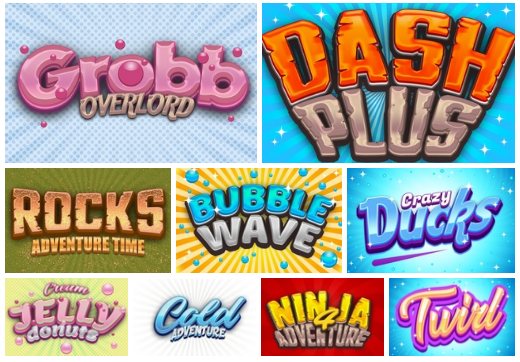 Game Logo Text Effect Styles Bundle