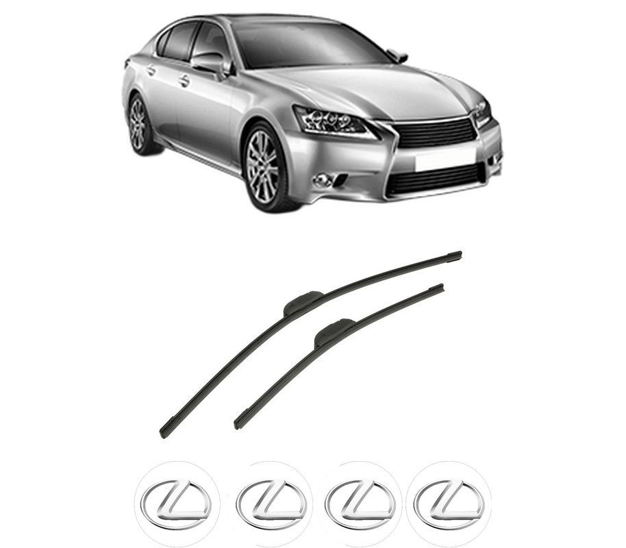 Set stergatoare auto LEXUS GS (_L1_) din 2011-2018, pentru parbriz auto, 2 bucati, Bosch Aerotwin Retrofit, din cauciuc siliconat rezistent, 4 Stickere Auto LEXUS