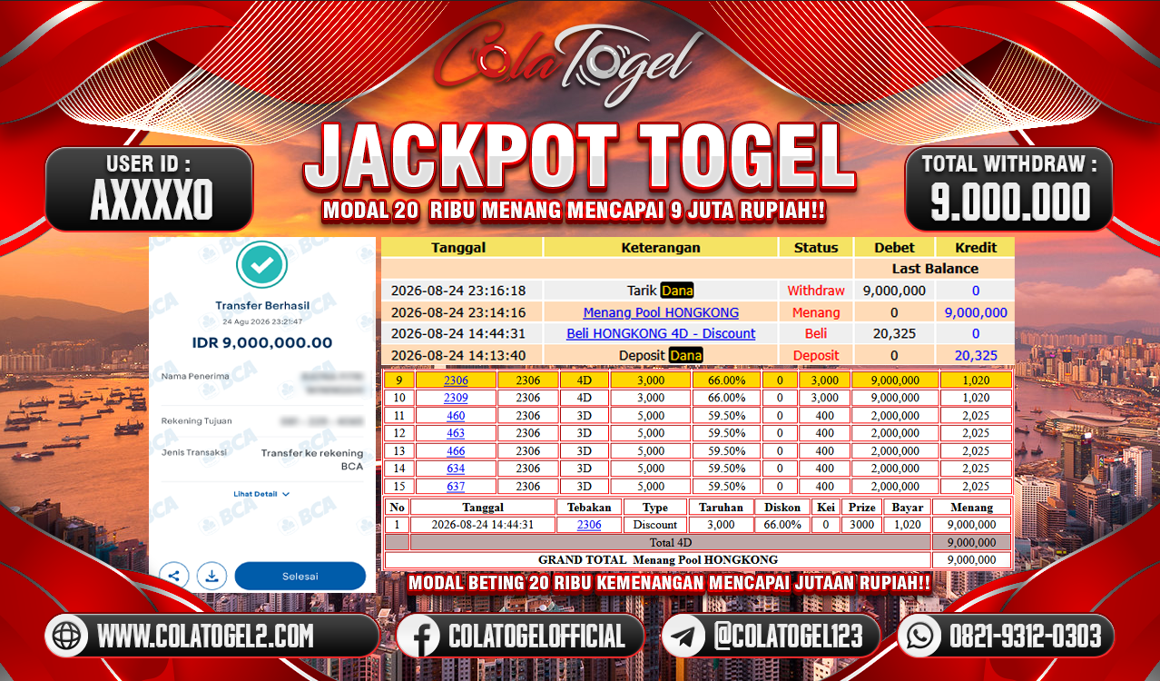 JACKPOT HONGKONG LOTTO!!
