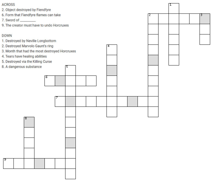 Assignment 4 Crossword