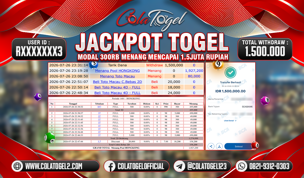 JACKPOT HONGKONG LOTTO!!