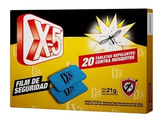 TABLETA MATA MOSQUITOS X-5 CAJA DE 20 UNIDADES X 