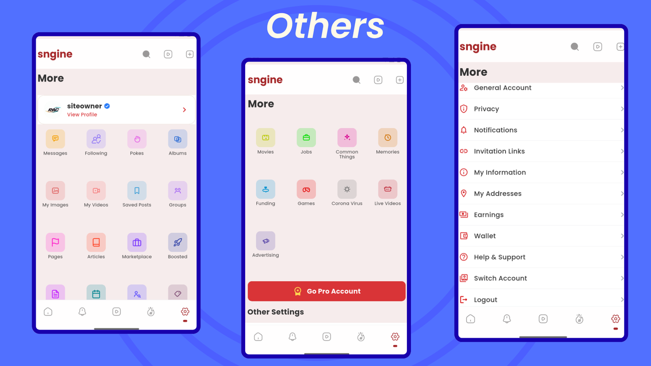 Expeazzy | Flutter Messenger Timeline Mobile App for Sngine