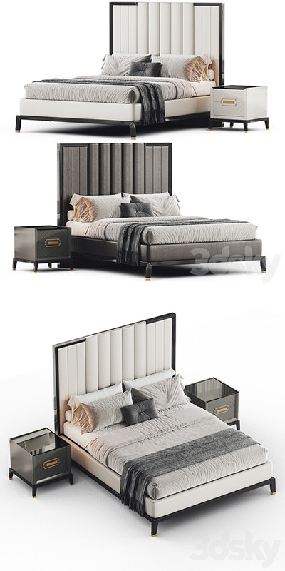 High End Art Deco Style Bed