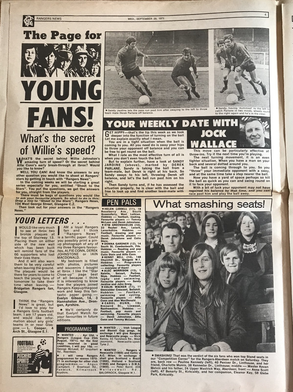 Rangers News 29 Sept 1971 Page 4 jock wallace IMG_1240