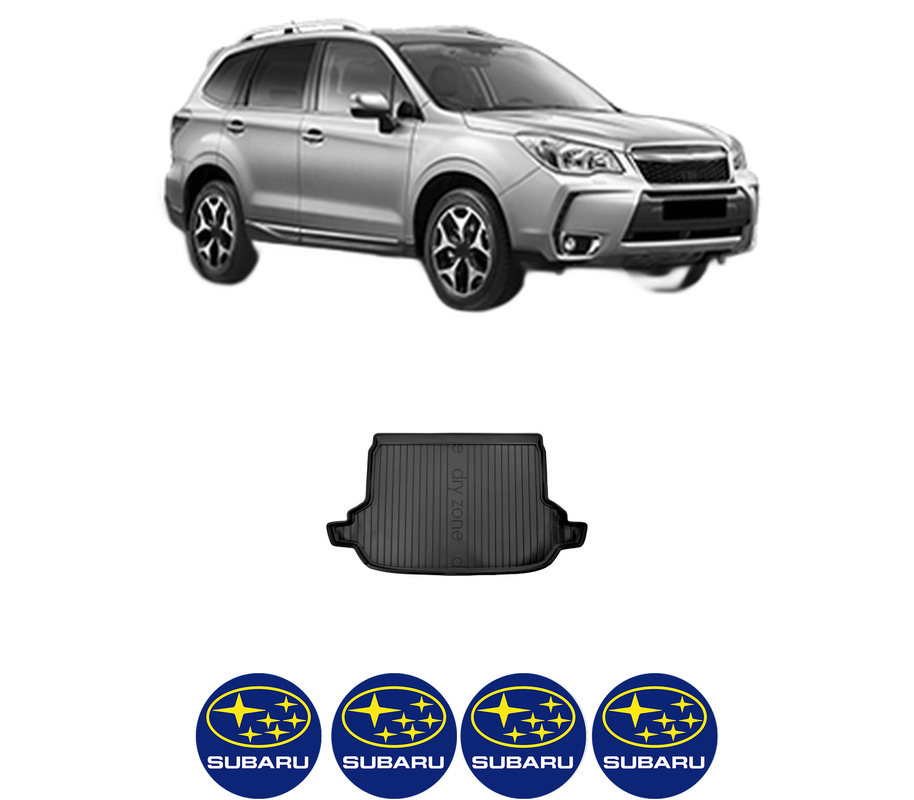 Tavita Portbagaj SUBARU FORESTER (SJ_) din 2012-2013, Protectie Portbagaj Auto, 4x Stickere auto cu SUBARU