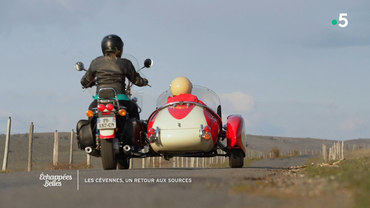 Cévennes - Guzzi Calif attelée