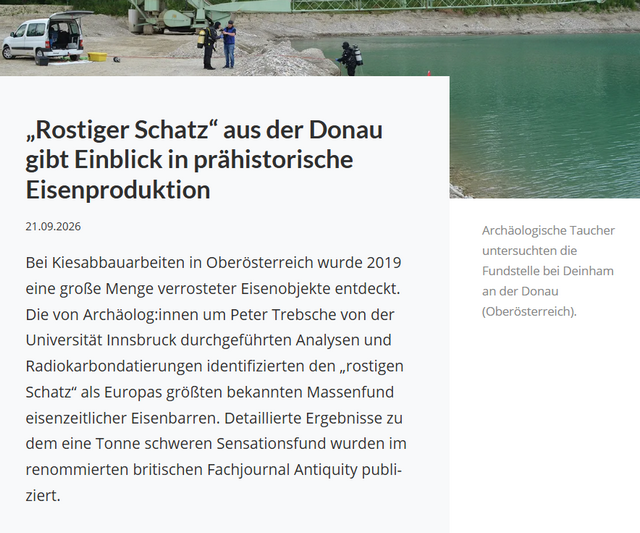 Eisenfund in der Donau