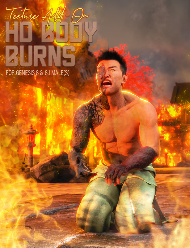 HD Body Burns Add-On for Genesis 8 and 8.1 Males HD Body Burns Add-On for Genesis 8 and 8.1 Males