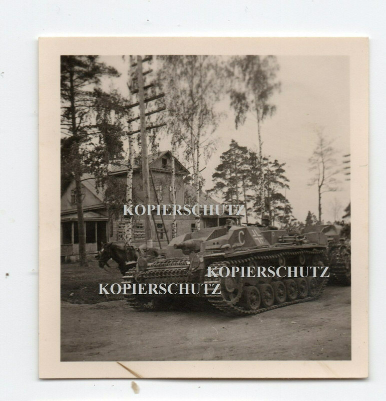 Russland 1941 Kingissepp b.Leningrad Sdkfz Panzer Sturmgeschütz