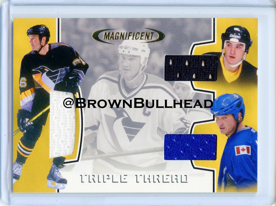 2002-03 BAP First Edition Jerseys #MI-08 [Mario Lemieux Triple Jersey] [Pittsburgh Penguins] [~10] [