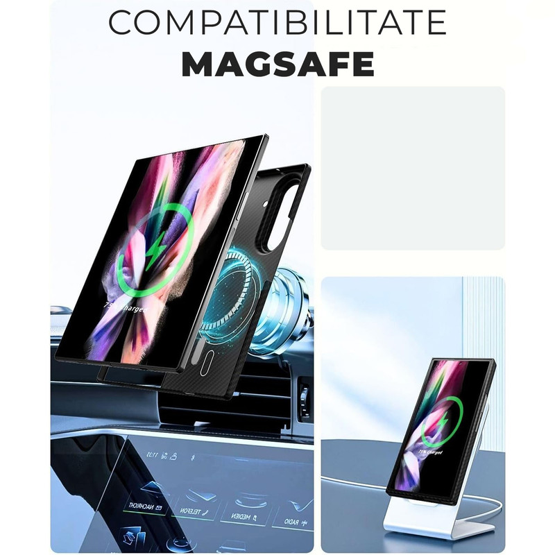 Husa pentru Samsung Z Fold 7 din fibra de aramida/kevlar Daden®, Magsafe intergrat, Protectie Antisoc, Camera Ultra Safe, Negru 714p KWP0Jb L AC SL1500 copy