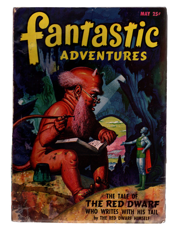 Image for FANTASTIC ADVENTURES. May 1947, Vol. 9, No. 3. VINTAGE PULP MAGAZINE FEATURES "The Tale of the Red Dwarf" by the Red Dwarf Himself and "Tomorrow and Tomorrow" by Ray Bradbury. Cover Art by Robert Gibson Jones.