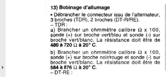 Contole bobine stator