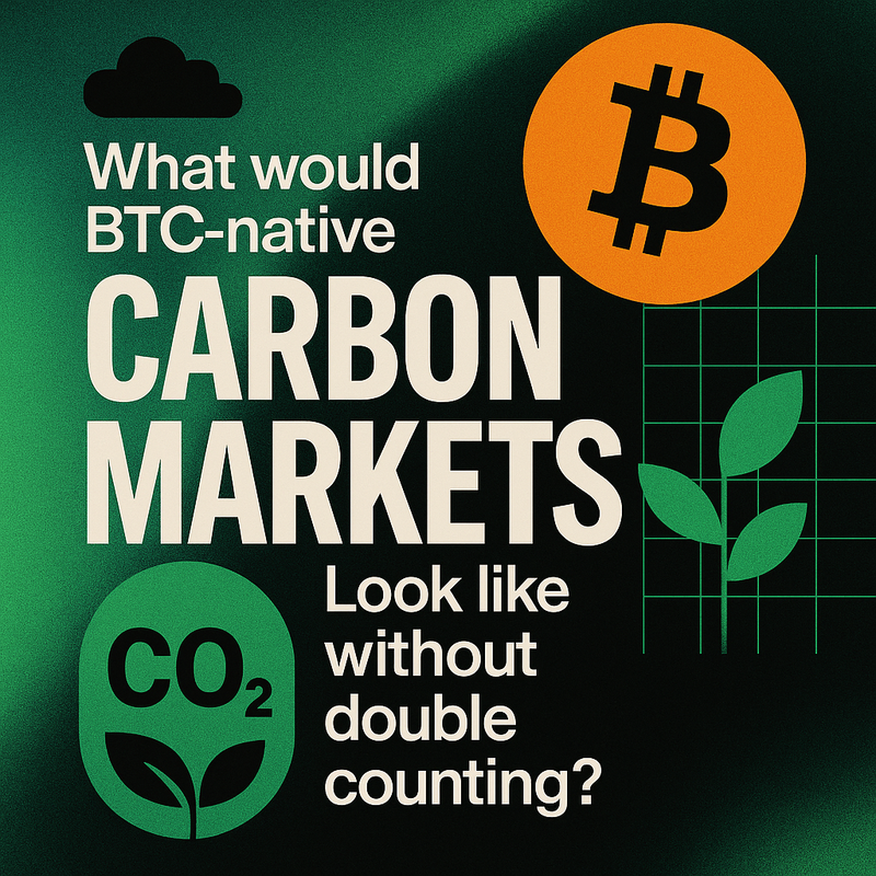 What would BTC-native carbon markets look like without double counting?