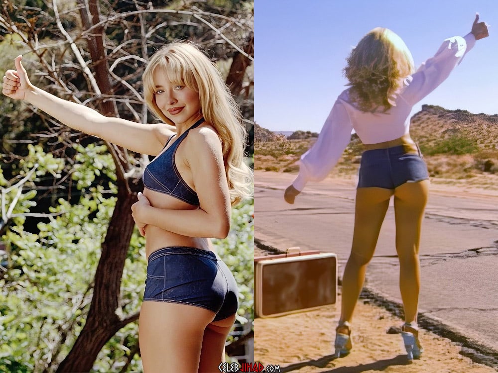 sabrina-carpenter-ass-hitchhiking
