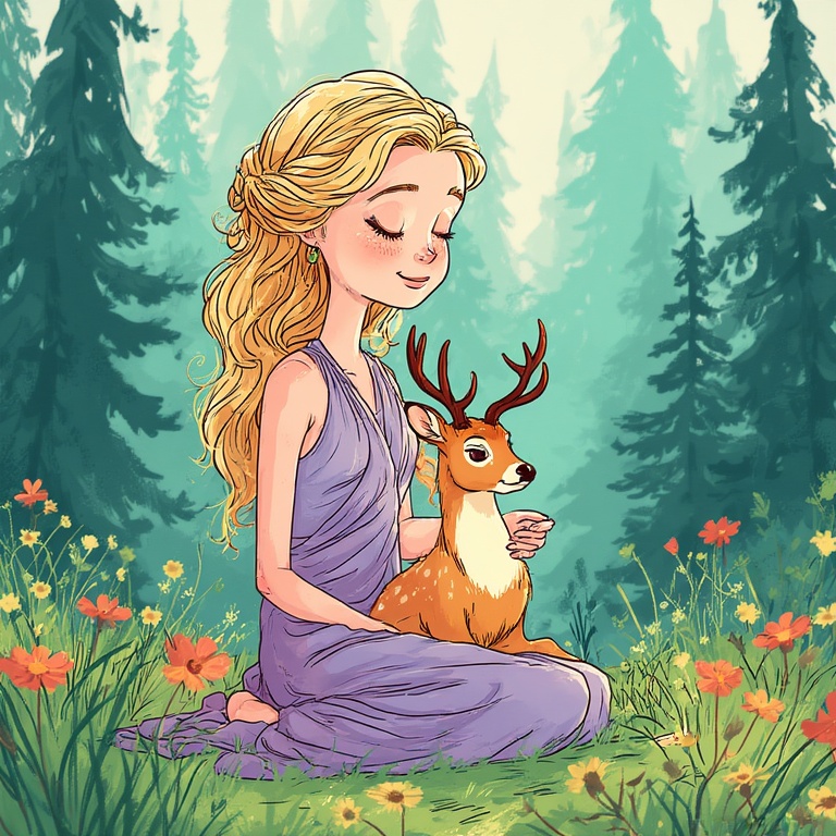 A-cute-cartoon-showing-Goddess-4