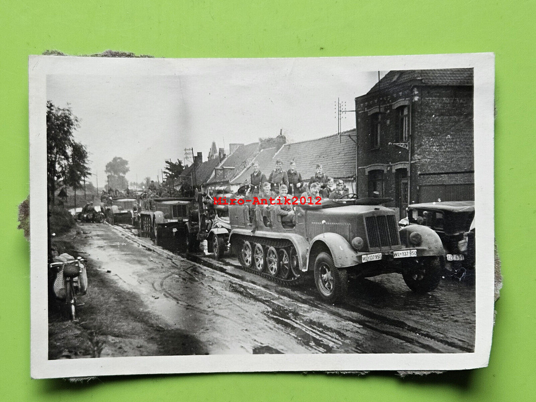 Foto, Wk2, Flak Geschützzug der Luftwaffe, Sd. Kfz. 8,8cm Geschütz