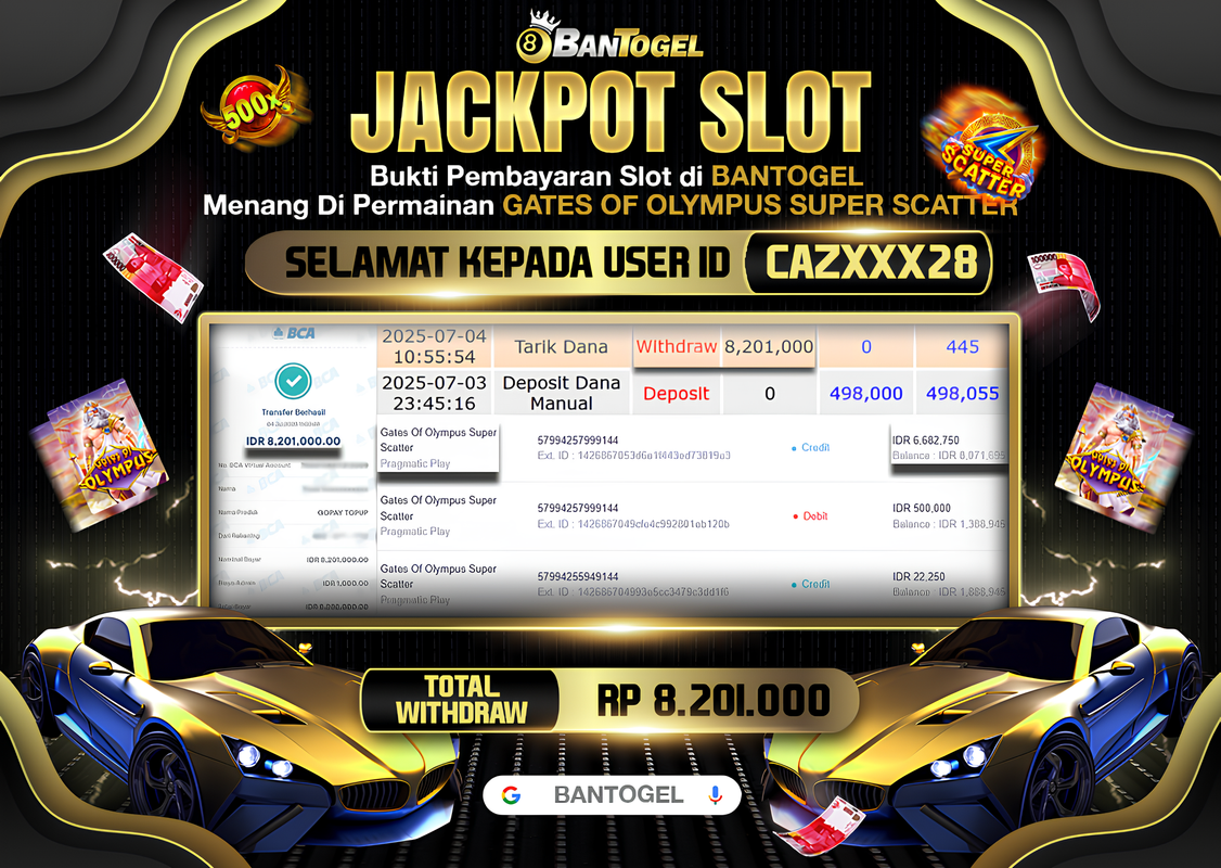 BUKTI JACKPOT LUNAS BANTOGEL