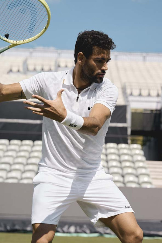 Matteo Berrettini in Boss a Wimbledon 2023