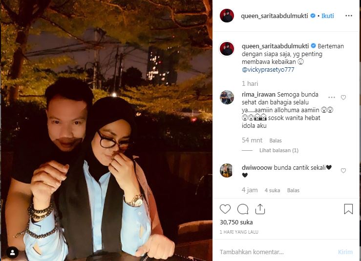 Berfoto mesra bareng Vicky Prasetyo, Sarita Abdul Mukti tetap akui hanya berteman