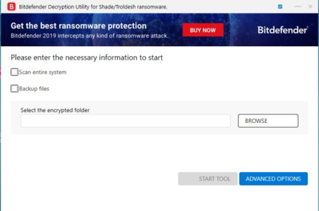 Bitdefender decryption utility for Shade Ransomware 1.0.1.5 Bitdefender decryption utility for Shade Ransomware 1.0.1.5