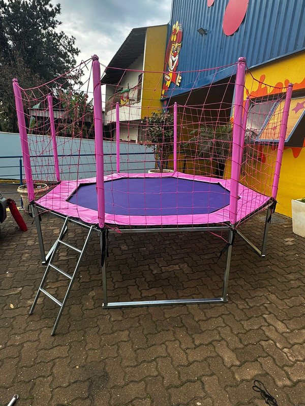 Cama Elástica Rosa Octagonal 2