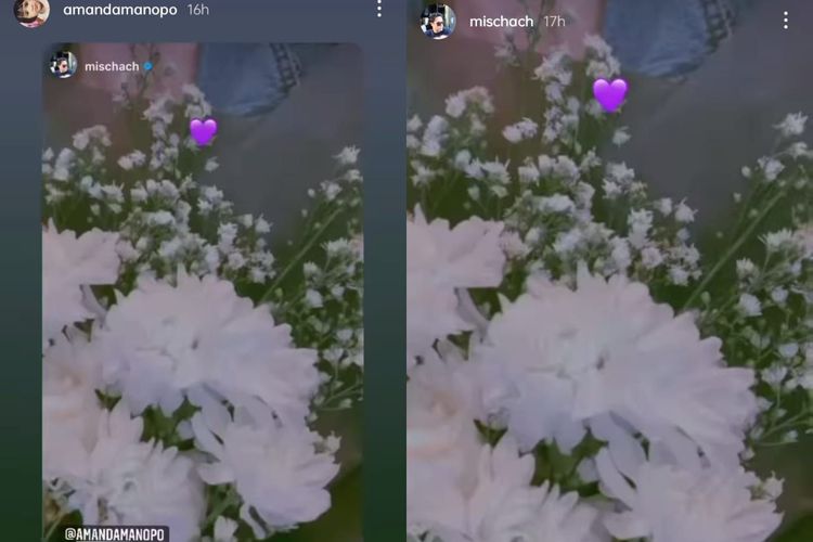 Postingan Instagram Story Amanda Manopo dan Mischa Chandrawinata
