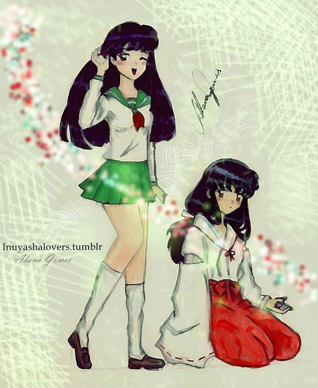 Hình vẽ Kikyou, Kagome, Sango bộ Inuyasha - Page 18 Kikyou_and_kagome_by_itsalana-d53qe66