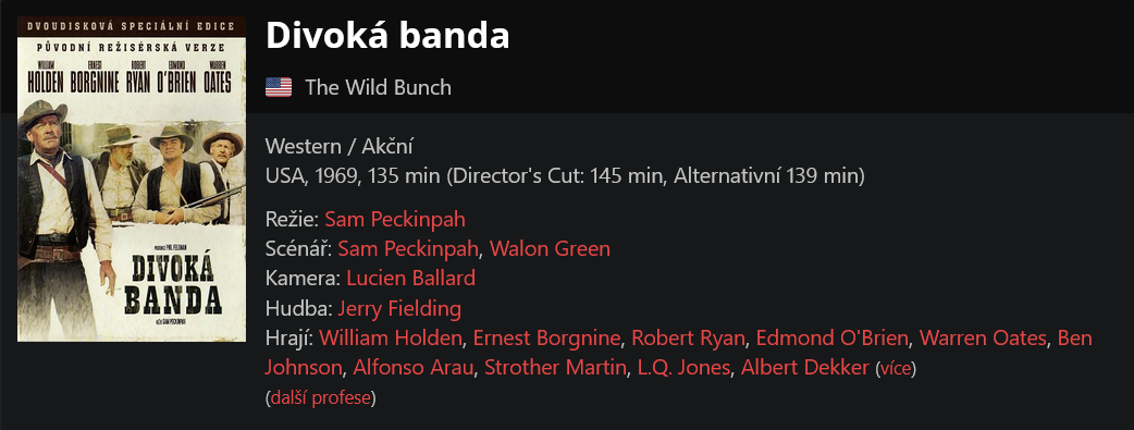 Divoká banda / The Wild Bunch (1969)