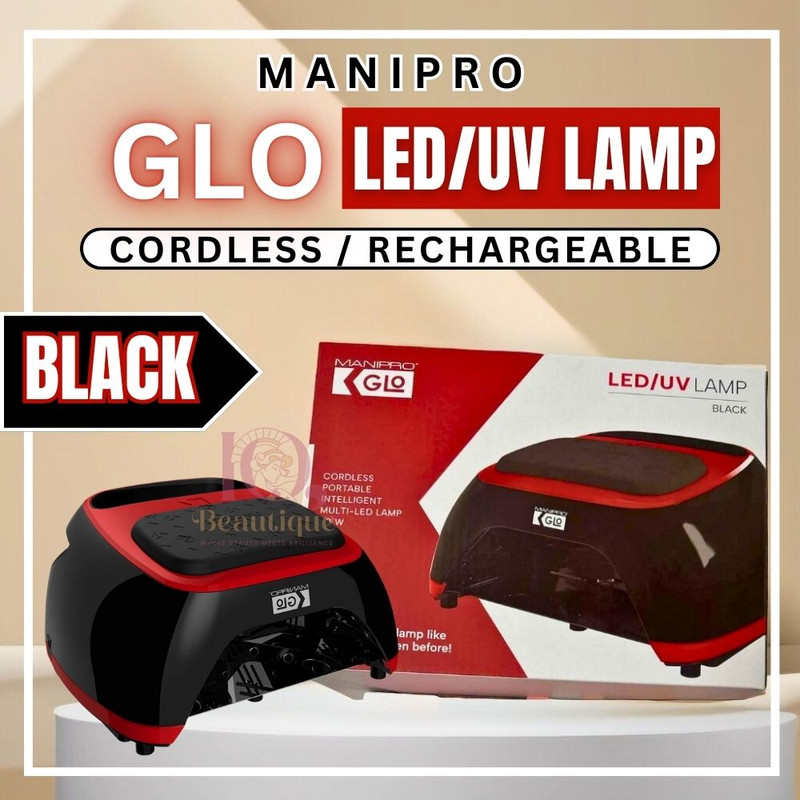 Kupa Mani-pro GLO LED/UV Lamp 48W - Black with Red Trim Cordless