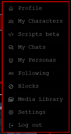 User Menu