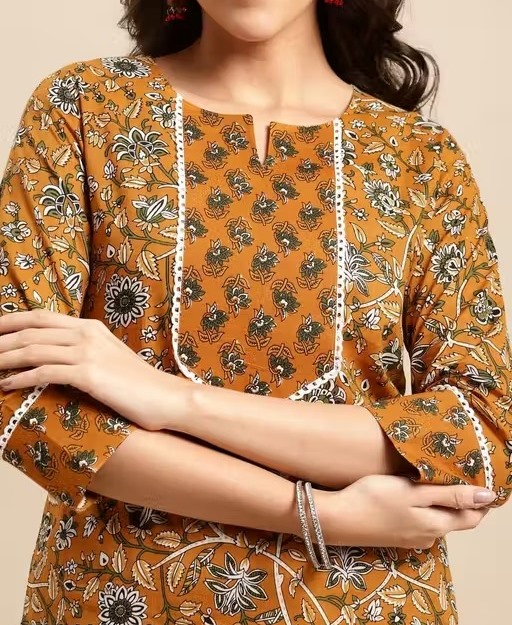 Attractive flower printed Graceful Women Kurta Sets Color 3 (KS123)