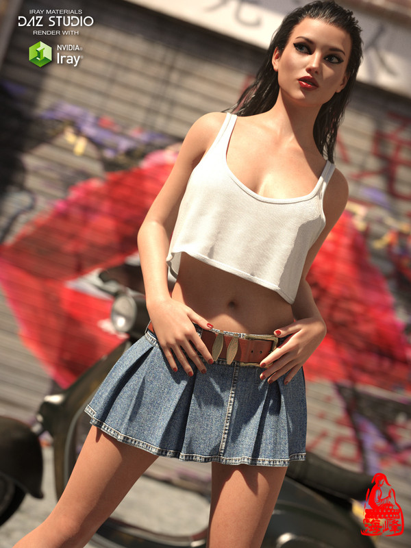 dForce Tank &amp; Skirt for Genesis 8 &amp; 8.1 Females and Genesis 9